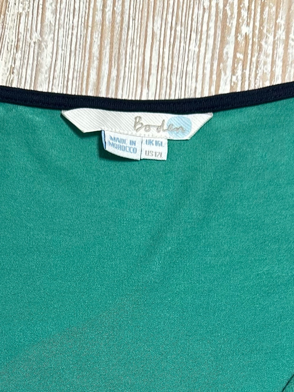 Boden Spring Green V-Neck Wrap Knee Length Dress Sz 12L - Picture 5 of 10